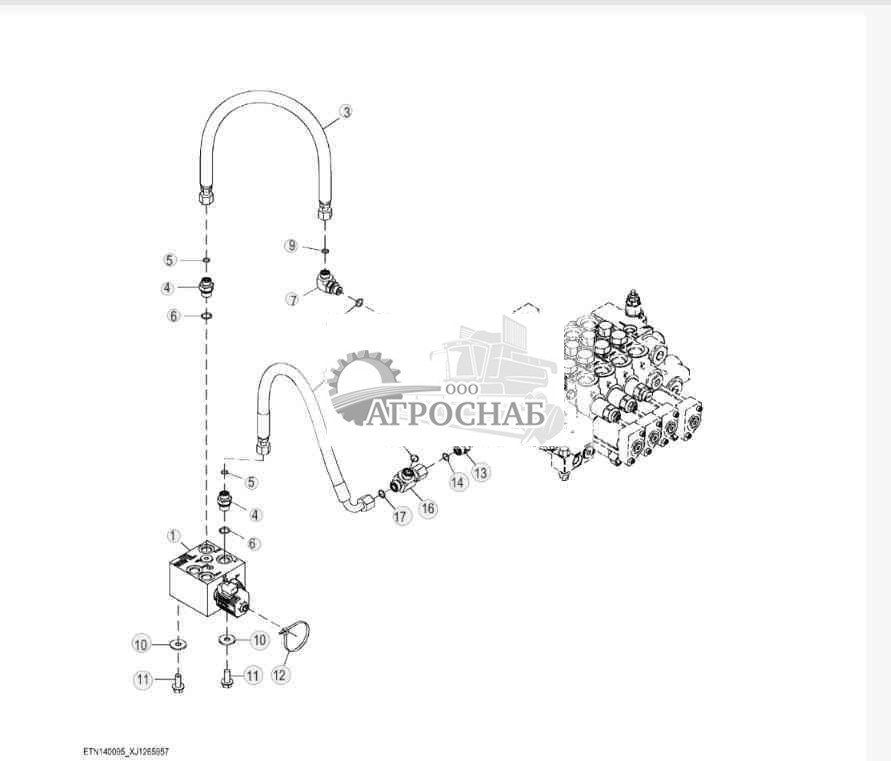Pin Disconnect Valve Hydraulic Lines, Tool Carrier 